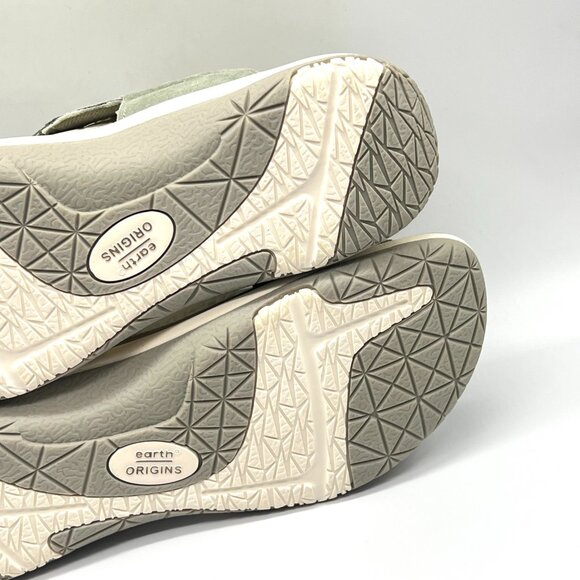 11W 11 WIDE WIDTH Earth Origins Savoy Sage Green Suede Sandals Shoes - Picture 11 of 12